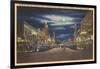 Fremont Street at Night, Las Vegas, Nevada-null-Framed Art Print