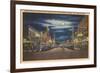 Fremont Street at Night, Las Vegas, Nevada-null-Framed Premium Giclee Print