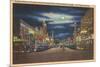 Fremont Street at Night, Las Vegas, Nevada-null-Mounted Premium Giclee Print