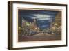 Fremont Street at Night, Las Vegas, Nevada-null-Framed Art Print