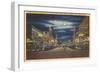 Fremont Street at Night, Las Vegas, Nevada-null-Framed Art Print