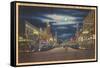 Fremont Street at Night, Las Vegas, Nevada-null-Framed Stretched Canvas