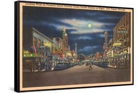 Fremont Street at Night, Las Vegas, Nevada-null-Framed Stretched Canvas