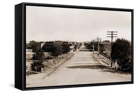 Fremont Street in Las Vegas, Nevada, in 1920 before Legalized Gambling-null-Framed Stretched Canvas