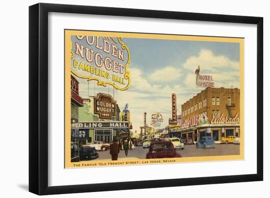 Fremont Street, Las Vegas, Nevada-null-Framed Art Print