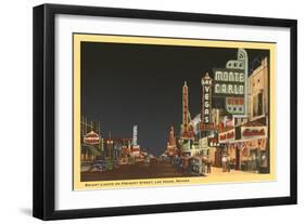 Fremont Street, Las Vegas, Nevada-null-Framed Art Print