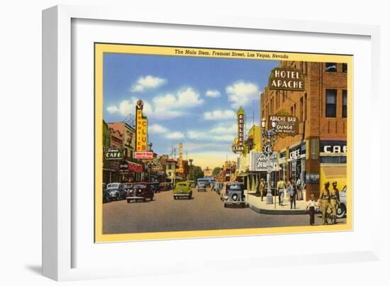 Fremont Street, Las Vegas, Nevada-null-Framed Art Print