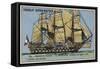 French 64 Gun Ship of the Line Protecteur, 1790-null-Framed Stretched Canvas