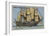 French 64 Gun Ship of the Line Protecteur, 1790-null-Framed Giclee Print