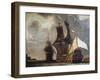 French 74-Gun Ship, Oil on Canvas, 17th Century-null-Framed Giclee Print