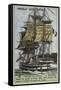 French 92 Gun Warship Napoleon, 1850-null-Framed Stretched Canvas