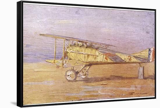 French Ace Georges-Marie Guynemer's Spad-VII Fighter in Which He Has Shot Down Many Enemy Aircraft-Henri Farre-Framed Stretched Canvas