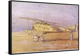 French Ace Georges-Marie Guynemer's Spad-VII Fighter in Which He Has Shot Down Many Enemy Aircraft-Henri Farre-Framed Stretched Canvas