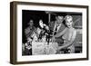 French Actor Yves Montand, American Actress Marilyn Monroe and a Birthday Cake-null-Framed Photo