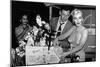 French Actor Yves Montand, American Actress Marilyn Monroe and a Birthday Cake-null-Mounted Photo