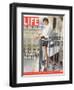 French Actress Audrey Tautou Outdoors on a Balcony in Paris, May 19, 2006-Greg Kadel-Framed Premium Photographic Print