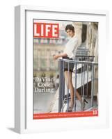 French Actress Audrey Tautou Outdoors on a Balcony in Paris, May 19, 2006-Greg Kadel-Framed Photographic Print