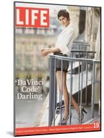 French Actress Audrey Tautou Outdoors on a Balcony in Paris, May 19, 2006-Greg Kadel-Mounted Photographic Print