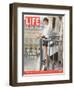 French Actress Audrey Tautou Outdoors on a Balcony in Paris, May 19, 2006-Greg Kadel-Framed Photographic Print