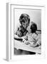 French Actress Micheline Presle with Daughter Tonie Marshall (7) August 9, 1958-null-Framed Photo