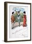 French Adultery Caricature Postcard, C1900-null-Framed Giclee Print