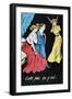 French Adultery Caricature Postcard, C1900-null-Framed Giclee Print