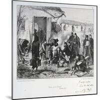 French Advanced Guard Post at Creteil, Siege of Paris, Franco-Prussian War, December 1870-Auguste Bry-Mounted Giclee Print