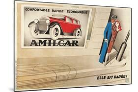 French Advertisement for Amilcar-null-Mounted Giclee Print