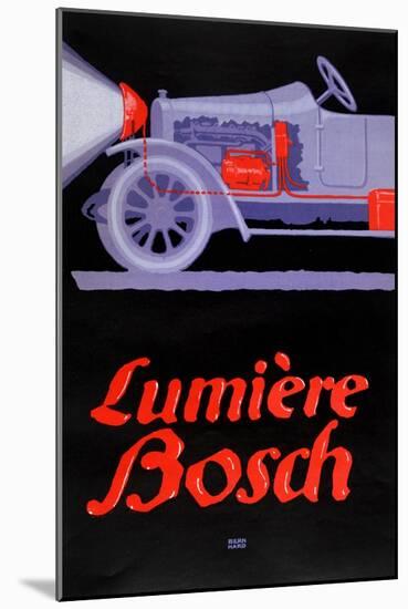 French Advertisement for Bosch Car Headlamps, 1913-Bern Hard-Mounted Giclee Print