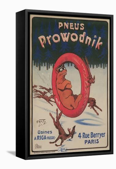 French Advertisement for Prowodnik Tires-null-Framed Stretched Canvas