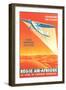 French African Airlines Poster-null-Framed Art Print