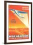 French African Airlines Poster-null-Framed Art Print