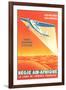 French African Airlines Poster-null-Framed Art Print