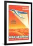 French African Airlines Poster-null-Framed Art Print