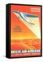 French African Airlines Poster-null-Framed Stretched Canvas