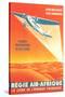 French African Airlines Poster-null-Stretched Canvas