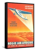 French African Airlines Poster-null-Framed Stretched Canvas