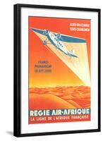 French African Airlines Poster-null-Framed Art Print