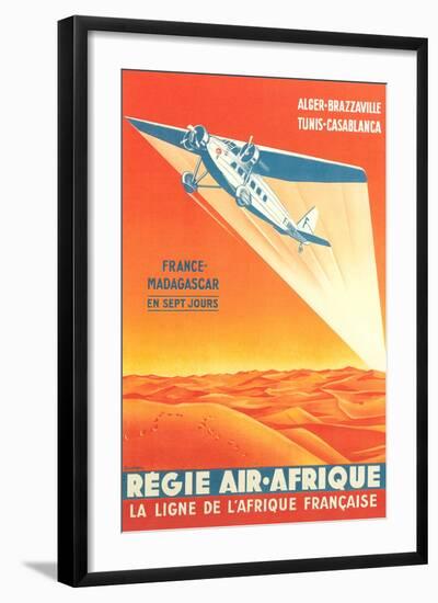 French African Airlines Poster-null-Framed Art Print