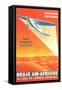 French African Airlines Poster-null-Framed Stretched Canvas