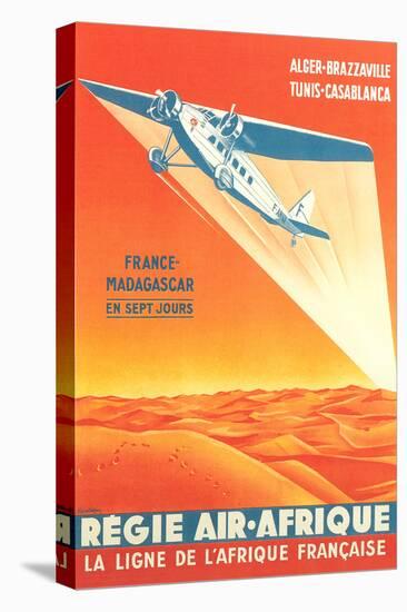 French African Airlines Poster-null-Stretched Canvas