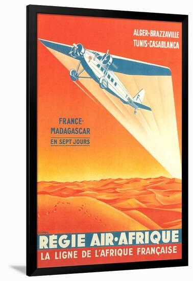 French African Airlines Poster-null-Framed Art Print