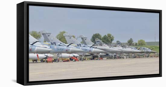 French Air Force and Royal Saudi Air Force Planes on the Flight Line-Stocktrek Images-Framed Stretched Canvas