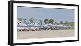 French Air Force and Royal Saudi Air Force Planes on the Flight Line-Stocktrek Images-Framed Photographic Print