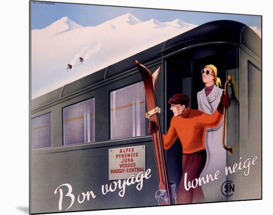 French Alps Railway, Ski-Unknown Unknown-Mounted Giclee Print