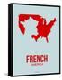 French America Poster 1-NaxArt-Framed Stretched Canvas