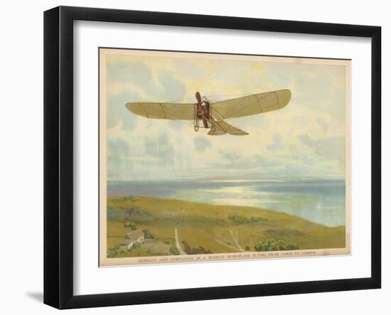 French-American Aviator John Moisant Flies Paris-London in His Bleriot Monoplane-null-Framed Art Print