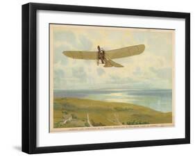 French-American Aviator John Moisant Flies Paris-London in His Bleriot Monoplane-null-Framed Art Print