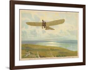 French-American Aviator John Moisant Flies Paris-London in His Bleriot Monoplane-null-Framed Art Print