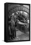 French and British Soldiers Meet in London Underground, WW1-G. Amato-Framed Stretched Canvas